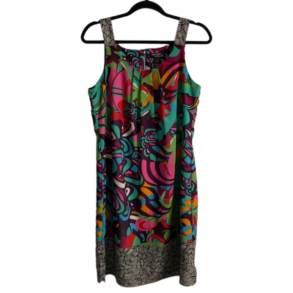 Signature by Robbie Bee Colorful Print Mini Dress